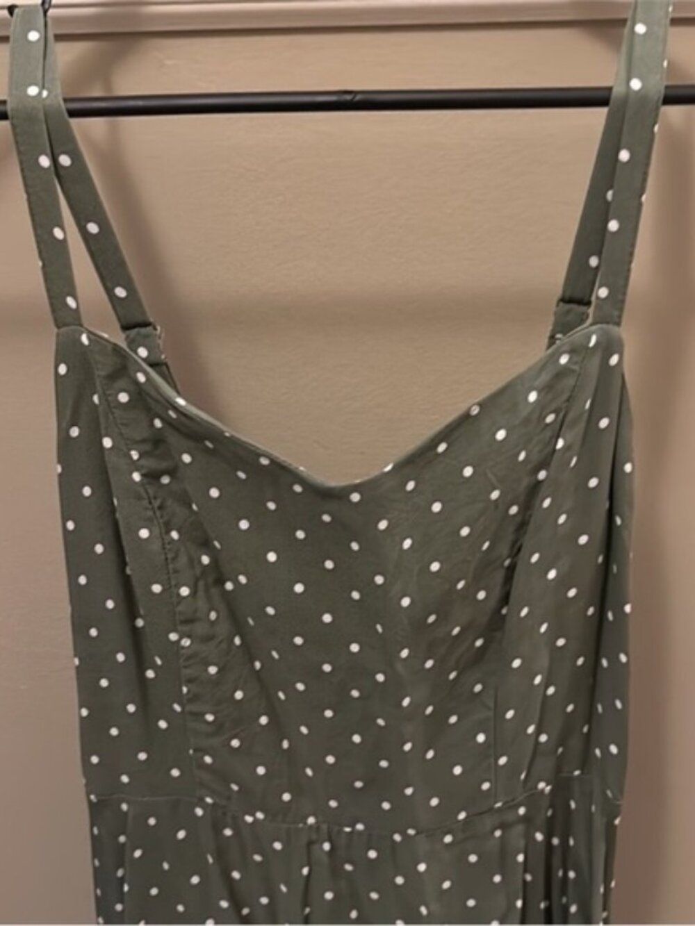 Olive Green Polka Dot Sundress